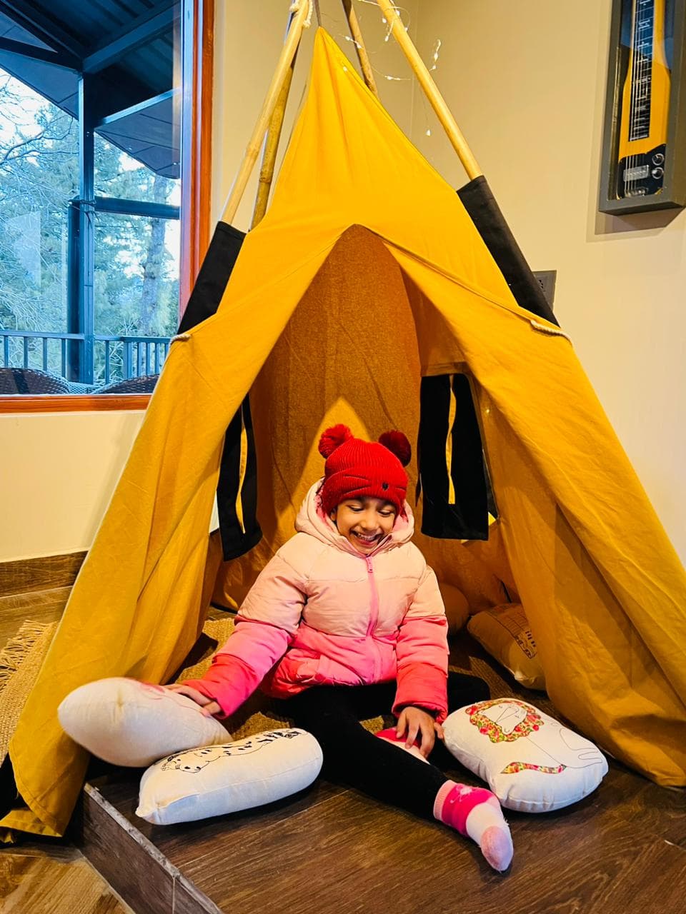A cosy nook where children can read, play and settle in.
